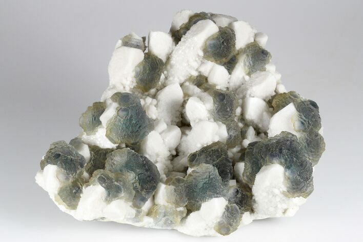 Multi-Colored, Stepped Fluorite on Milky Quartz - Inner Mongolia #179966